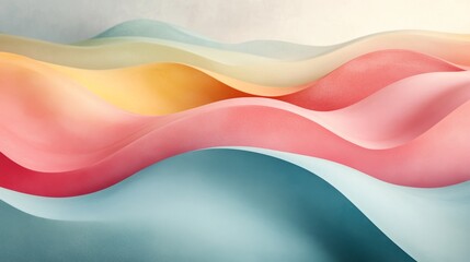 Colorful abstract waves layered on top of each other