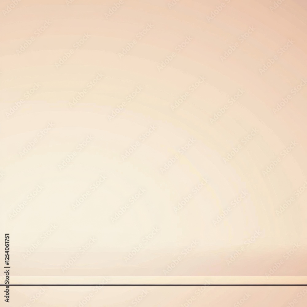 Poster Minimalistic solid color background with a thin contrasting line along the bottom creating a modern aesthetic. Generative AI