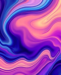 Obraz premium Vibrant Abstract Liquid Flow Painting with Swirling Patterns – Perfect for Digital Spaces