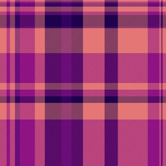 Romance vector check seamless, plank pattern fabric tartan. Manufacturing texture plaid textile background in magenta and red colors.
