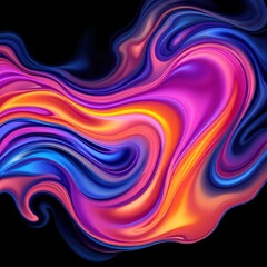 Obraz premium Vibrant Abstract Design with Swirling Liquid Flow