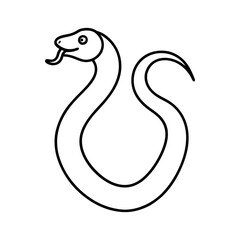 Naklejka premium black snake vector illustration