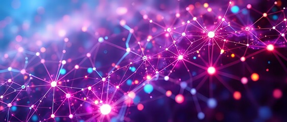 Abstract Neural Networks: Vibrant Digital Artwork with Dynamic Patterns