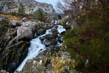 Ogwen Falls from Ideal Cottage, Pen-y-Benglog