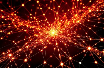 Abstract Neural Network Grid | Complex Interconnected Structure