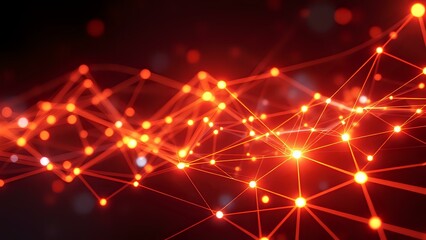 Fototapeta premium Abstract Futuristic Design with Complex Lines | Cyberpunk-Inspired Pattern Against Black Background