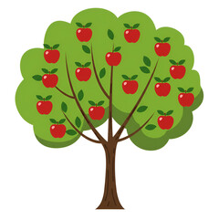 Tree with Fruits in the Center