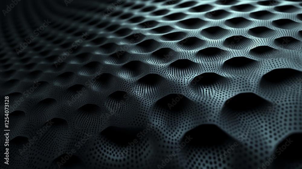 Poster wave with numerous dots. network of luminous particles linked by lines. abstract digital backdrop. 3