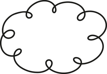 Doodle cloud icon. Hand draw. Vector. Line style.