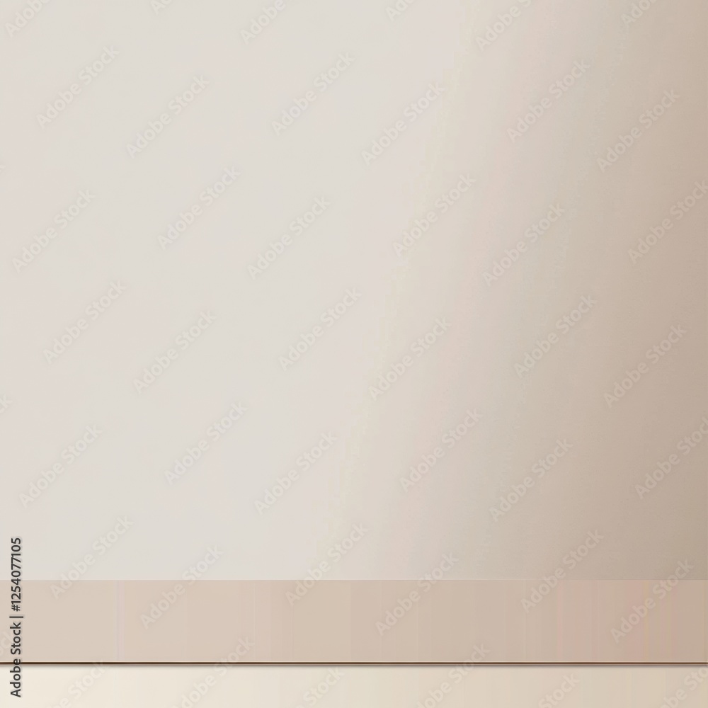Poster Solid color background with a thin line at the bottom showcasing a minimalistic design aesthetic for a calming effect. Generative AI