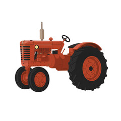 Obraz premium Tractor with Large Wheels and Simple Design