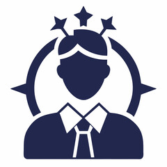 creative silhouette project management icon vector illustration