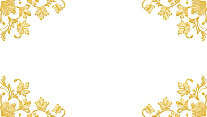 sophisticated golden floral pattern with ornate details premium seamless design for textiles, wallpapers, invitations, digital artwork and luxury decorative projects	