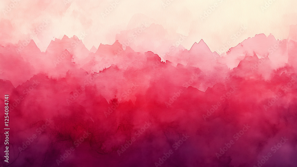 Leinwandbilder a beautiful pink and white gradient background with a red line that blends seamlessly into the pink.
