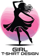 Girl  Vector T Shirt Design