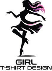 Girl  Vector T Shirt Design