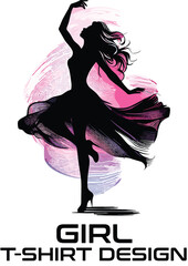 Girl  Vector T Shirt Design