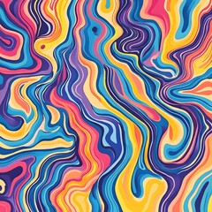 Colorful abstract wavy patterns create a vibrant visual experience in modern design