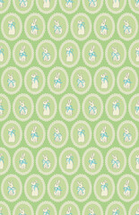 Easter seamless pattern, rabbit, bunny, eggs, background, print, pattern, greeting card, banners, web, wrapping paper, fashion, fabric, textile, wallpaper, cover