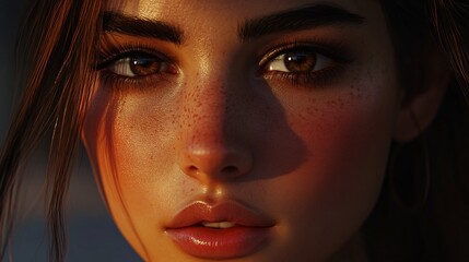 Professional Portrait of a Stunning Woman with Exquisite Details