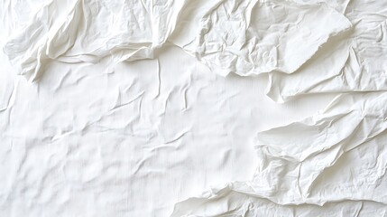 Fototapeta premium White crumpled paper texture background