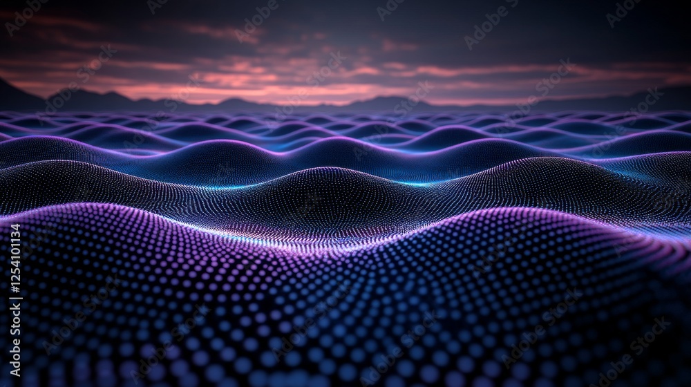 Poster cyber city, digital technology, and information security featuring neural network. big data concept 