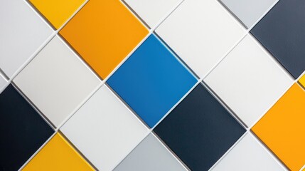 Colorful diamond tile pattern wall background