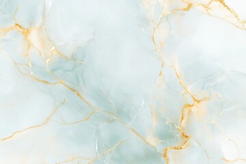 A smooth light blue marble texture with golden veins and intricate patterns.