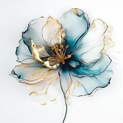 Abstract flower, delicate botanical floral background