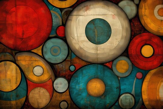 Intersecting and overlapping geometric shapes in striking colors produce depth and movement, giving a futuristic sensation