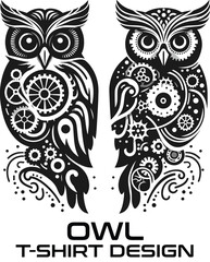 Owl Vector T Shirt Design
