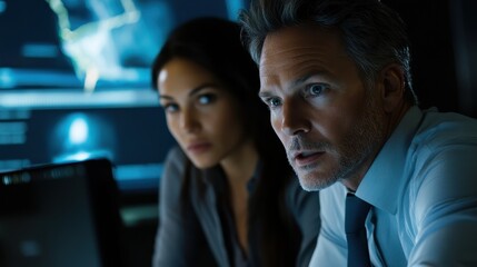 Business Team in Conference Call A business team participating in a conference call, discussing strategies and making decisions while looking at a video screen.