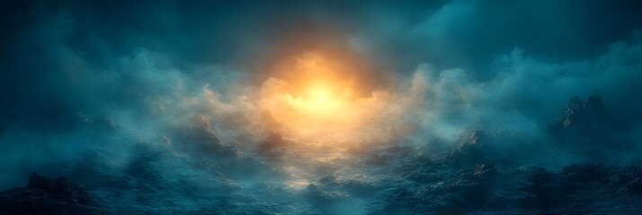 Fototapeta premium A faint glow effect surrounding a central, slightly blurred light source.