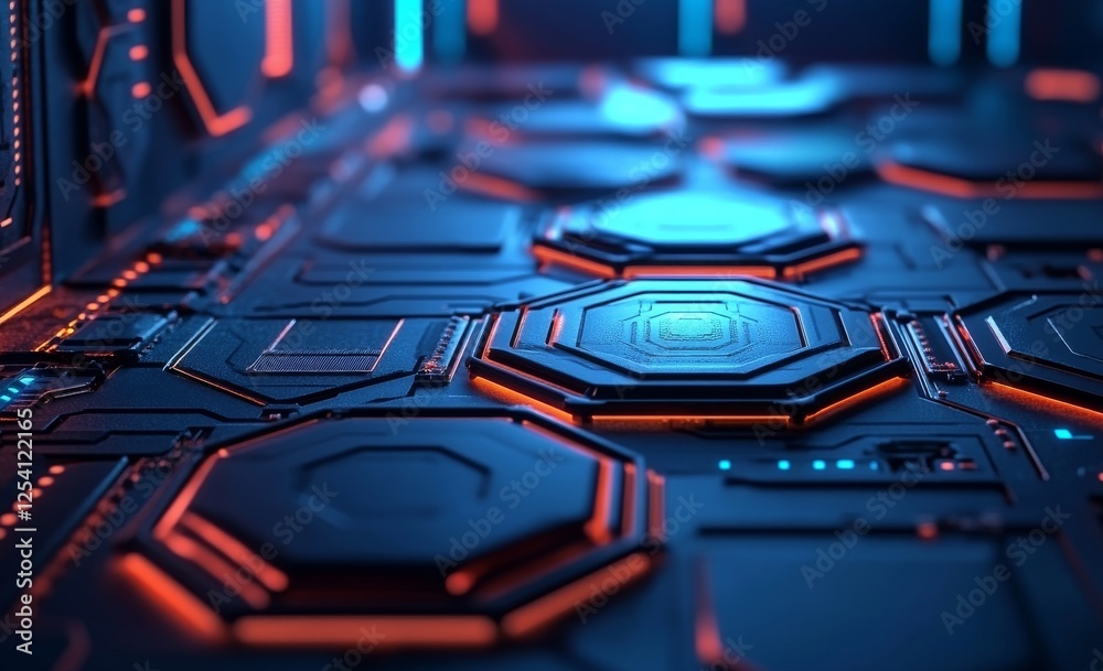 Poster big data flow in cyber space, data fields in blockchain, network lines connecting streams, stock tec