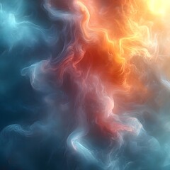A faint, swirling mist effect in gentle pastel tones.