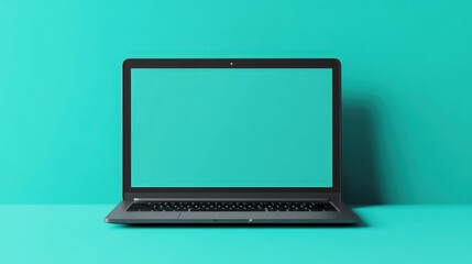 Laptop Mockup with Screen Design A laptop mockup showing a screen with a customizable design, perfect for showcasing website or app concepts.