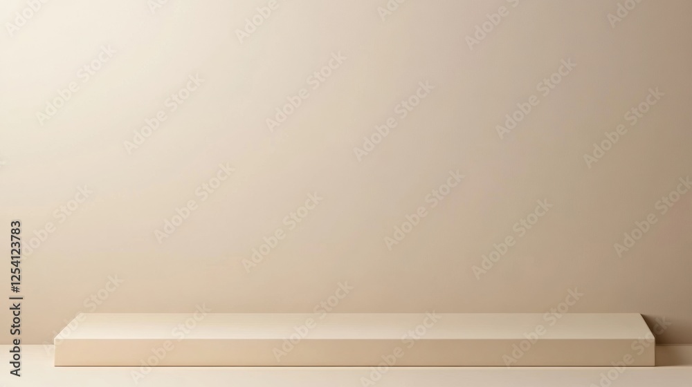 Poster Solid color background with minimalistic design and thin line near the bottom highlights simplicity and elegance in decor. Generative AI