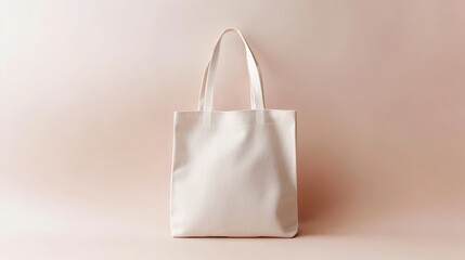 Tote Bag Mockup with Simple Text Design A tote bag mockup featuring a simple text design, perfect for minimalist branding or custom bags.