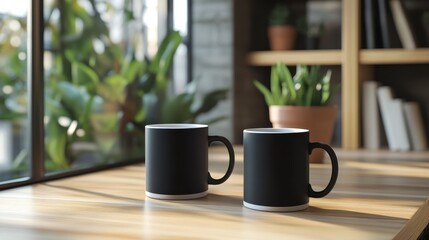 Mug Mockup with Logo and Custom Design A mug mockup featuring a logo and custom design, ideal for corporate gifts, promotional products, or personal branding.