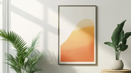 Poster Mockup with Creative Design A poster mockup featuring a creative design, ideal for event marketing, movie promotions, or artistic presentations.