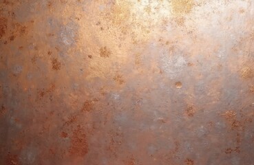 Wall background with abstract bronze, brown texture. Stains on surface, modern bright painting. Unusual silver, gold surface, rough grunge material, decorative facing.
