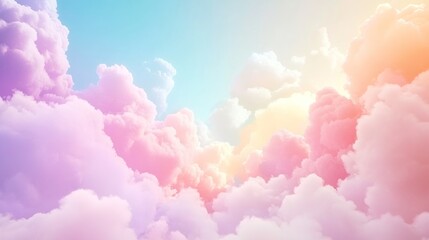 Pastel Cloudscape A Dreamy Sky Filled With Soft Hues