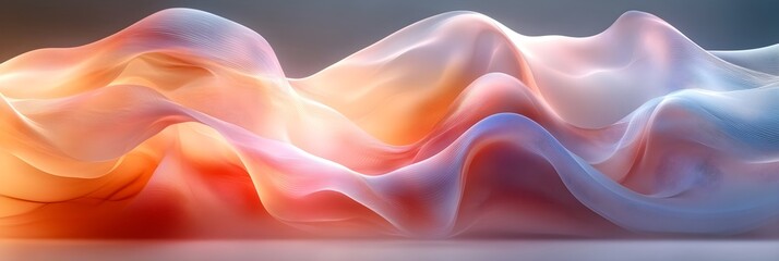 Obraz premium A flowing wave-like shape in soft, earthy shades.