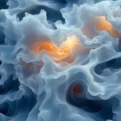 Fototapeta premium A fluid, abstract kaleidoscope made with natural curves and minimal contrasts.
