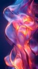 Naklejka premium A fluid, abstract kaleidoscope made with natural curves and minimal contrasts.