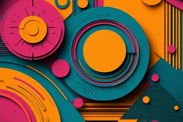 Obraz premium Abstract digital artwork utilizing geometric shapes and a minimalist color scheme, reflecting contemporary visual simplicity