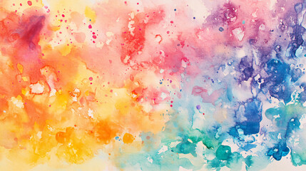Fototapeta premium A young artist experimenting with watercolor techniques, mixing bright colors and water to create abstract splashes and patterns on textured paper.