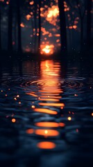 Obraz premium A gentle radial blur of light resembling the soft reflection of a sunset.