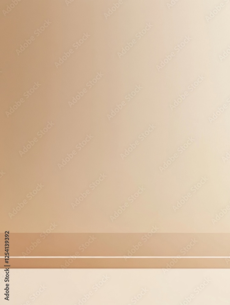 Poster Minimalistic background featuring solid color and a thin line at the bottom, ideal for various creative projects and displays. Generative AI