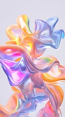Obraz premium Abstract rainbow colors, light white background, fantasy landscape 